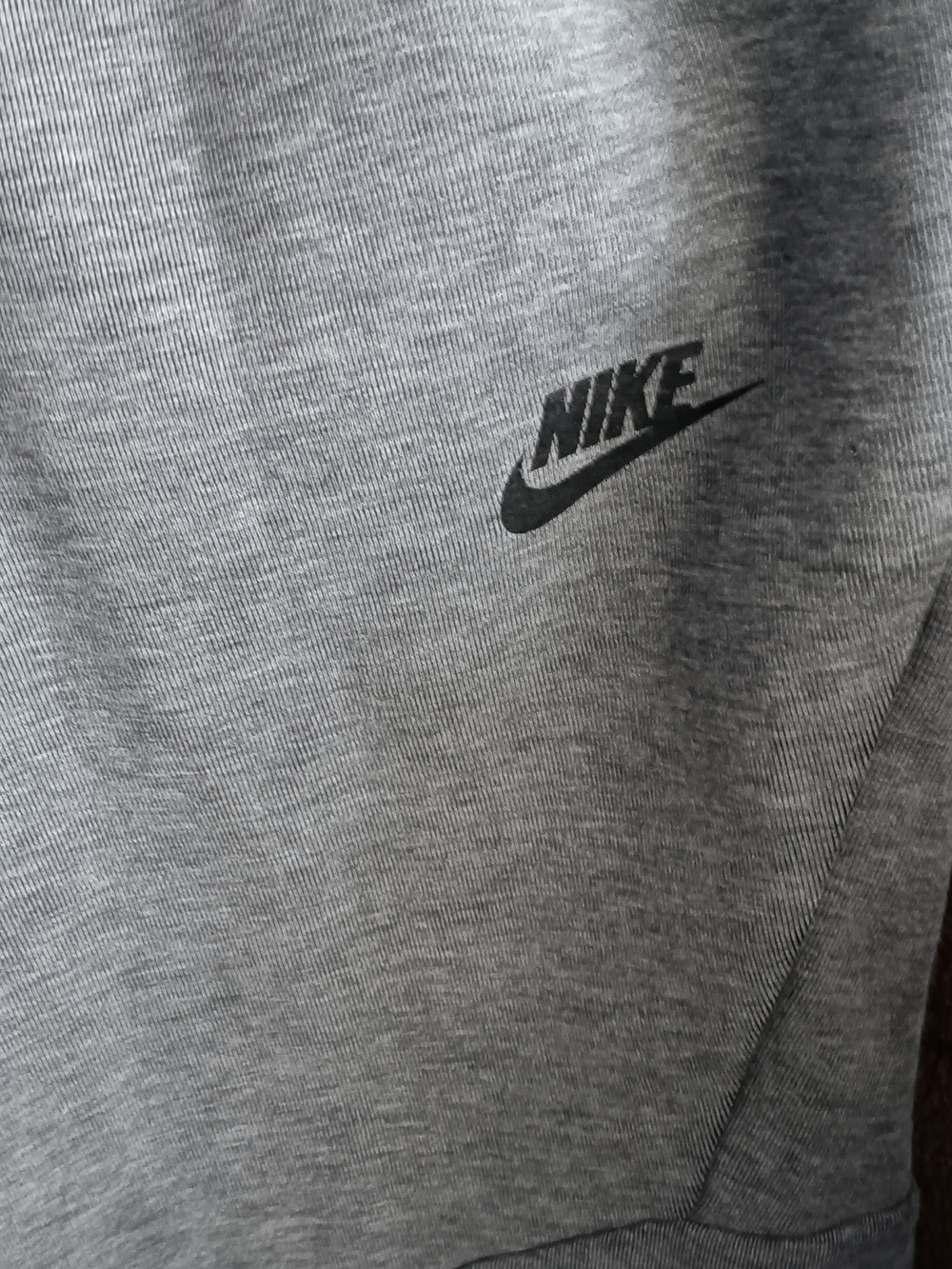 Nike Light Gray Heather Joggers with Black Drawcord - Picture 2 of 4